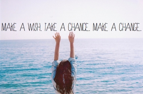 wish. chance. change.